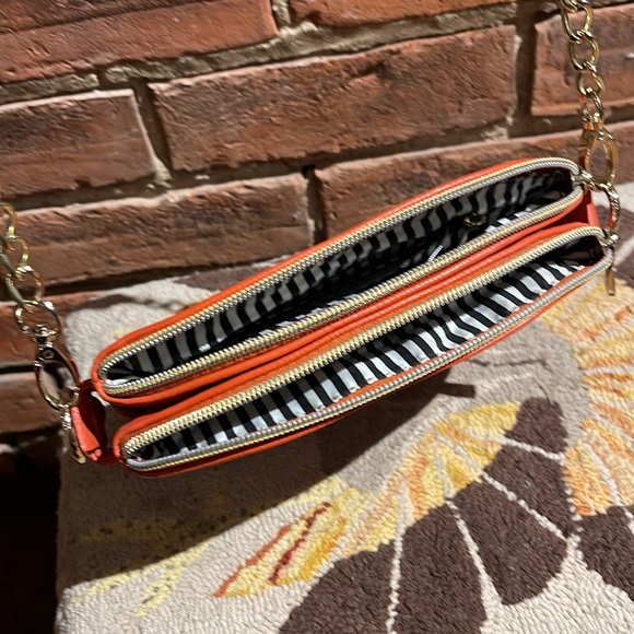 Leather Orange Clutch Purse - Picture 2 of 7